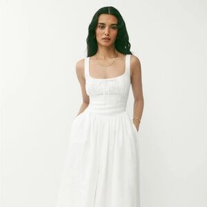 Reformation Baleia Linen Dress